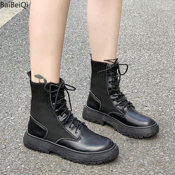 new women casual boots women round toe lace up motorcycle boots shoes flats winter warm ankle snow woman botas mujer, Black
new women casual boots women round toe lace up motorcycle boots shoes flats winter warm ankle snow woman botas mujer, Black