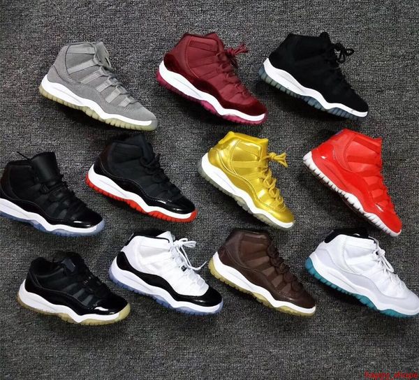 2020 new 11s kids basketball shoes 11 children bred concord metallic silver space jam golden cool grey toddlers boys outdoor sports trainers
2020 new 11s kids basketball shoes 11 children bred concord metallic silver space jam golden cool grey toddlers boys outdoor sports trainers