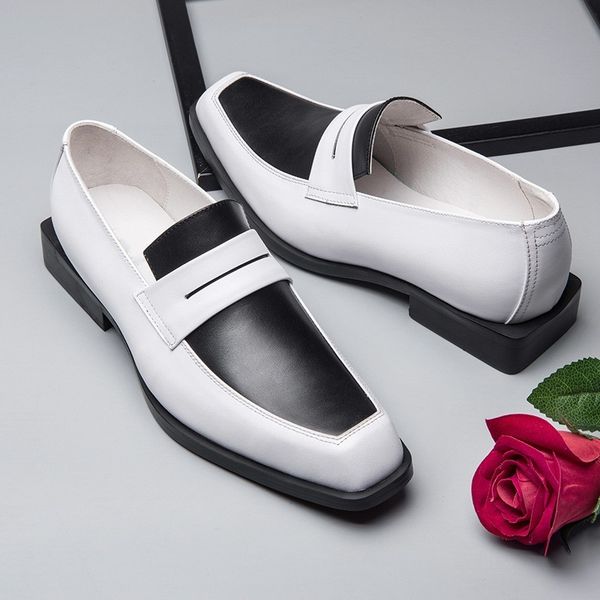 genuine men business leather shoes mixed colors british mocassin homme designer formal suit office wedding shoes square toe, Black
genuine men business leather shoes mixed colors british mocassin homme designer formal suit office wedding shoes square toe, Black