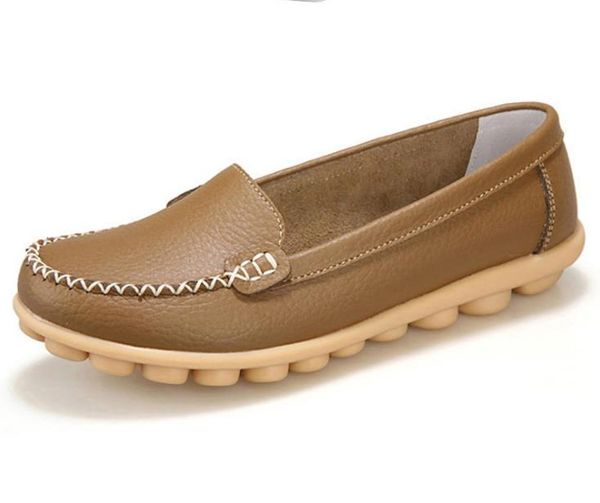 shoes women flats casual shoes leather 099, Black