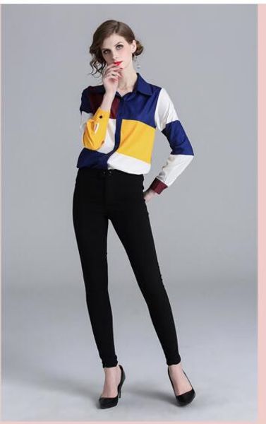 shirt female foreign style plaid shirt fashion temperament loose chiffon shirt tide, White
shirt female foreign style plaid shirt fashion temperament loose chiffon shirt tide, White