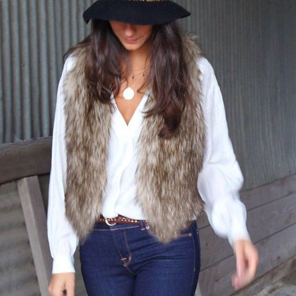 2017 fashion women warm sleeveless faux fur vest outerwear zipper coat jacket waistcoat one-pieces, Black;white
2017 fashion women warm sleeveless faux fur vest outerwear zipper coat jacket waistcoat one-pieces, Black;white