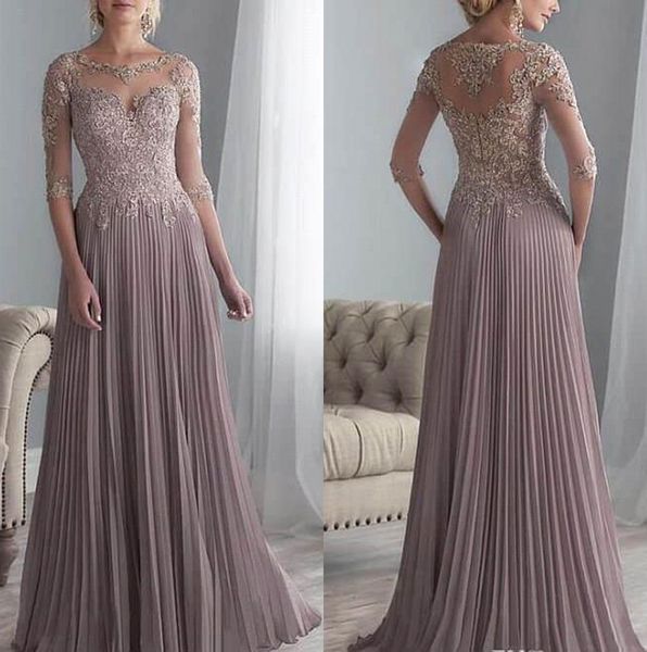 elegant crew neck lace long mother's dresses 2020 sheer 1/2 long sleeves chiffon pleated wedding guest plus size mother of the bride dr, Black;red
elegant crew neck lace long mother's dresses 2020 sheer 1/2 long sleeves chiffon pleated wedding guest plus size mother of the bride dr, Black;red