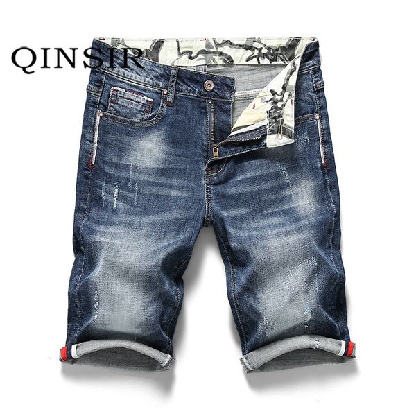 summer men's stretch short jeans fashion casual straight elastic denim shorts male breathable knee length pants, Blue
summer men's stretch short jeans fashion casual straight elastic denim shorts male breathable knee length pants, Blue