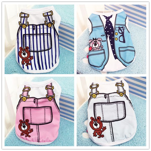 2020 new arrival spring summer strap dog vest teddy pet cotton dog clothes puppy t shirt for small dog fashion design
2020 new arrival spring summer strap dog vest teddy pet cotton dog clothes puppy t shirt for small dog fashion design