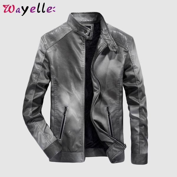 men motorcycle biker jacket faux leather jacket men 2019 winter autumn new washed thick warm fleece leather coats 3xl, Black
men motorcycle biker jacket faux leather jacket men 2019 winter autumn new washed thick warm fleece leather coats 3xl, Black