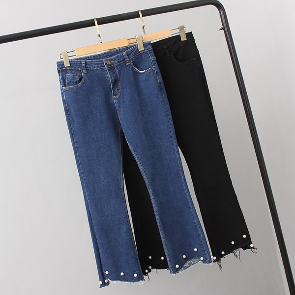 2019 spring and autumn increasing size mm foot irregular nail beads microhorn elastic skinny jeans pearl, Blue
2019 spring and autumn increasing size mm foot irregular nail beads microhorn elastic skinny jeans pearl, Blue