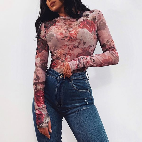 women long sleeve mesh flowers print skin prinetd bodysuit female slim o neck leotard slim bottoming bodysuits, Black;white
women long sleeve mesh flowers print skin prinetd bodysuit female slim o neck leotard slim bottoming bodysuits, Black;white