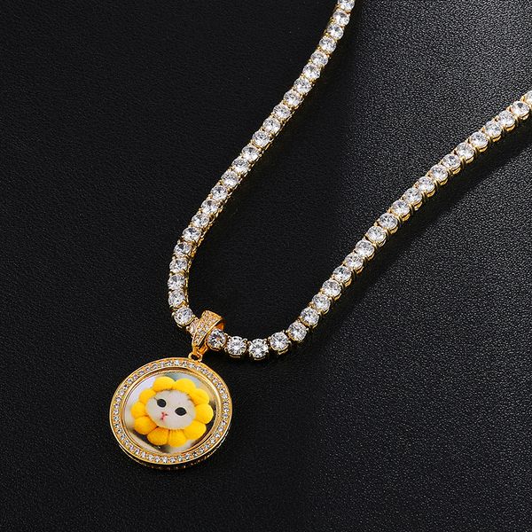 custom p memory medallions solid pendant necklace with tennis chain hip hop jewelry personalized cubic zircon chains gift, Silver
custom p memory medallions solid pendant necklace with tennis chain hip hop jewelry personalized cubic zircon chains gift, Silver
