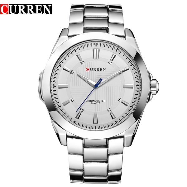 curren fashion brand simple dial classic business men watches full steel quartz male wristwatch silver clock reloj hombre, Slivery;brown
curren fashion brand simple dial classic business men watches full steel quartz male wristwatch silver clock reloj hombre, Slivery;brown