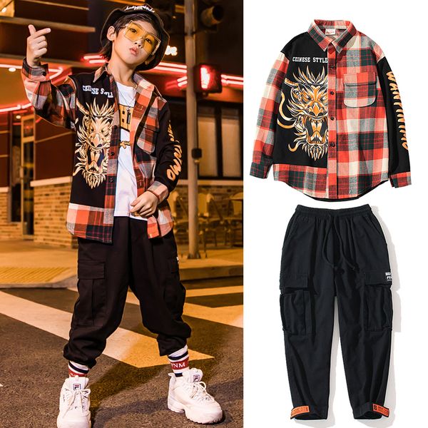 hip hop dance costumes kids plaid shirt hiphop pants street dancewear jazz dance costumes performance festival outfit dqs3516, Black;red
hip hop dance costumes kids plaid shirt hiphop pants street dancewear jazz dance costumes performance festival outfit dqs3516, Black;red