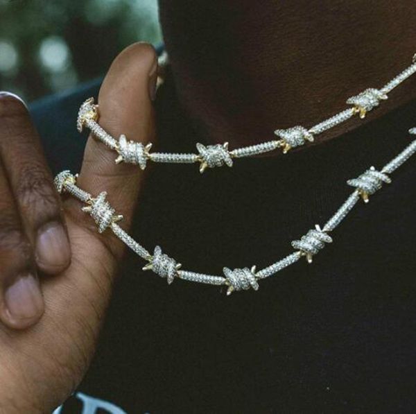 us7 7mm iced out barbed wire necklace gold silver color copper neckalces for men fashion hip hop jewelry
us7 7mm iced out barbed wire necklace gold silver color copper neckalces for men fashion hip hop jewelry