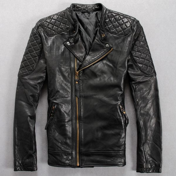 black genuine solid slim fit brown sheepskin coat thin leather wind jacket men korean style
black genuine solid slim fit brown sheepskin coat thin leather wind jacket men korean style