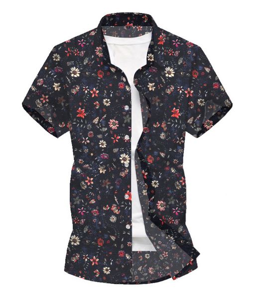 mens shirts fashion floral pattern shirts casual short sleeve turn-down collar shirts mens spring summer clothing, White;black
mens shirts fashion floral pattern shirts casual short sleeve turn-down collar shirts mens spring summer clothing, White;black