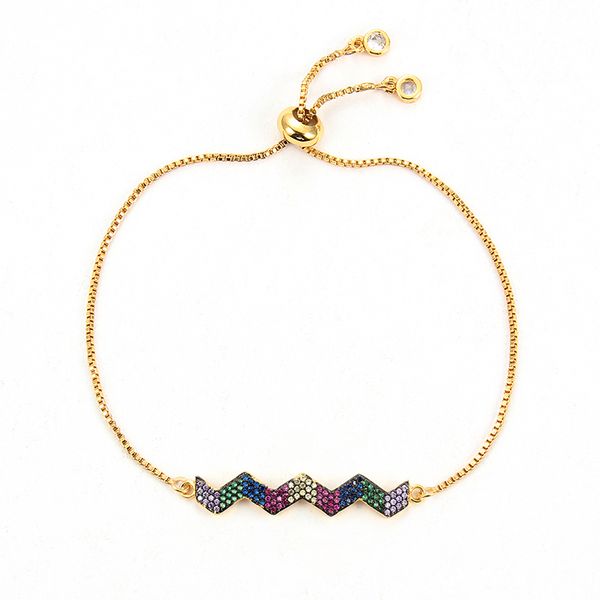 trendy zircon cz charm bracelet women's rainbow bracelet gold color adjustable chain bracelets jewelry gift, Golden;silver
trendy zircon cz charm bracelet women's rainbow bracelet gold color adjustable chain bracelets jewelry gift, Golden;silver