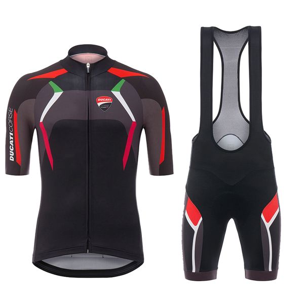 2020 pro team ducati cycling jersey set men/women summer breathable bicycle clothing mtb bike jersey bib shorts kit ropa ciclismo, Black;red