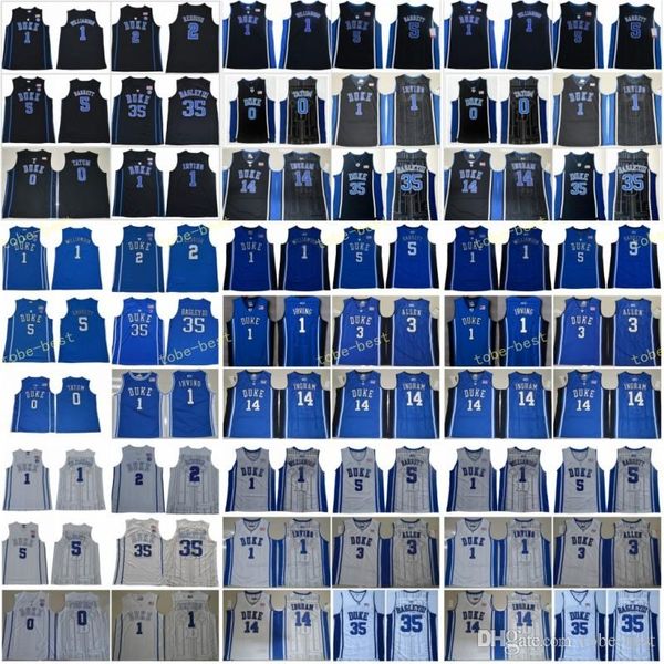 ncaa college duke blue devils jersey kyrie irving 1 zion williamson cam reddish rj barrett marvin bagley iii jayson tatum ingram allen, Black
ncaa college duke blue devils jersey kyrie irving 1 zion williamson cam reddish rj barrett marvin bagley iii jayson tatum ingram allen, Black