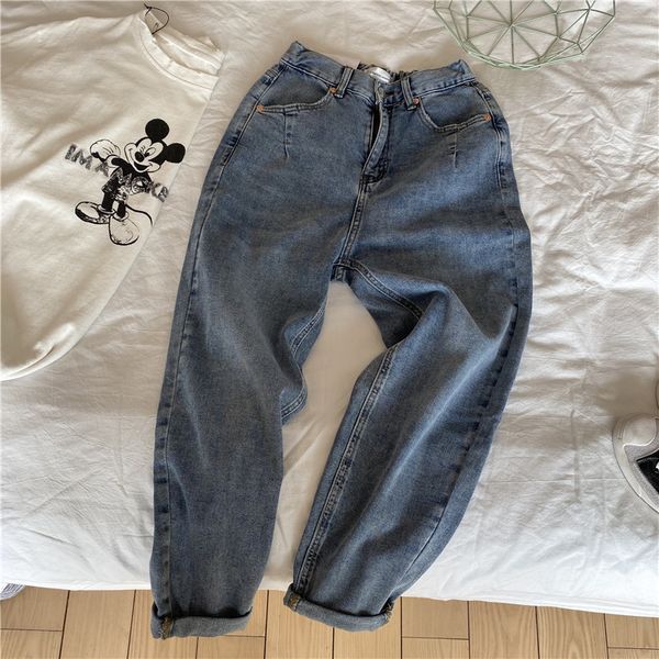 women's jeans of its 2021 clothing han edition do old lower back tightness loose thin harlan high waist trousers, Blue
women's jeans of its 2021 clothing han edition do old lower back tightness loose thin harlan high waist trousers, Blue