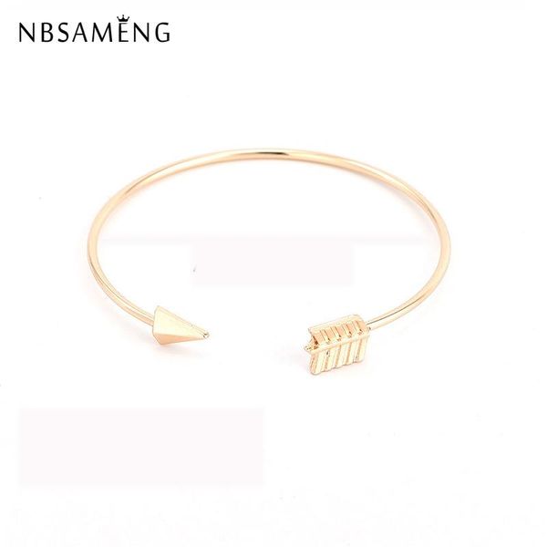 simple style open arrow gold bangles vintage cuff link chain alloy for women knotted charms simple bracelet accessories jewelry, Black
simple style open arrow gold bangles vintage cuff link chain alloy for women knotted charms simple bracelet accessories jewelry, Black