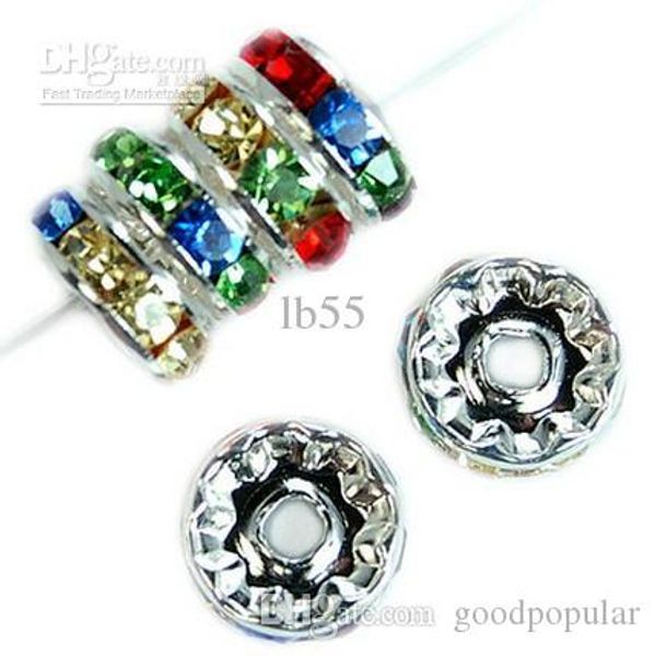 500pcs/lot 10mm crystal spacer wave rondelle spacer balls beads silver plated beads jewelry w93, Black
500pcs/lot 10mm crystal spacer wave rondelle spacer balls beads silver plated beads jewelry w93, Black
