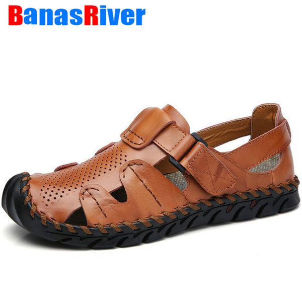 new fashion classic men sandals comfortable summer shoes leather soft round toe slip on hollow breathable roman footwear size 46, Black
new fashion classic men sandals comfortable summer shoes leather soft round toe slip on hollow breathable roman footwear size 46, Black