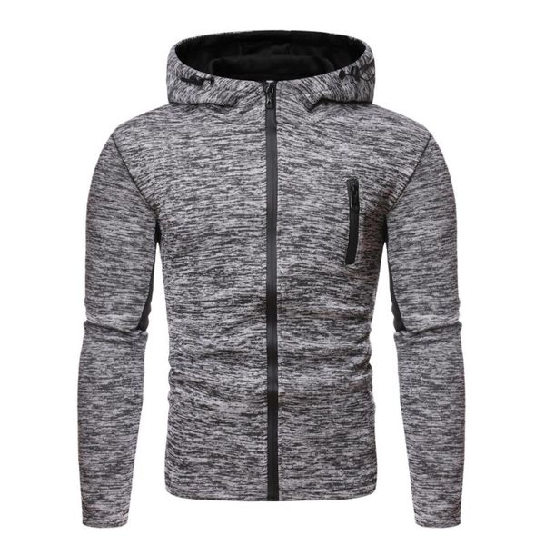 men's new style style personality long sleeve hooded plain color zipper decorative sports hoodie european and american sizes, Black
men's new style style personality long sleeve hooded plain color zipper decorative sports hoodie european and american sizes, Black