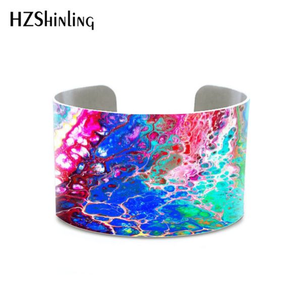 new drop shipping acrylic pour abstract painting instant bracelet men bracelets colourful modern fluid couple bangle metal, Black
new drop shipping acrylic pour abstract painting instant bracelet men bracelets colourful modern fluid couple bangle metal, Black