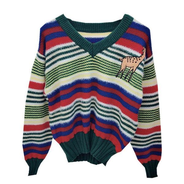 new luxury women designer sweaters v-neck stripe sweater women round neck pullover embroidered long-sleeved sweater, White;black
new luxury women designer sweaters v-neck stripe sweater women round neck pullover embroidered long-sleeved sweater, White;black