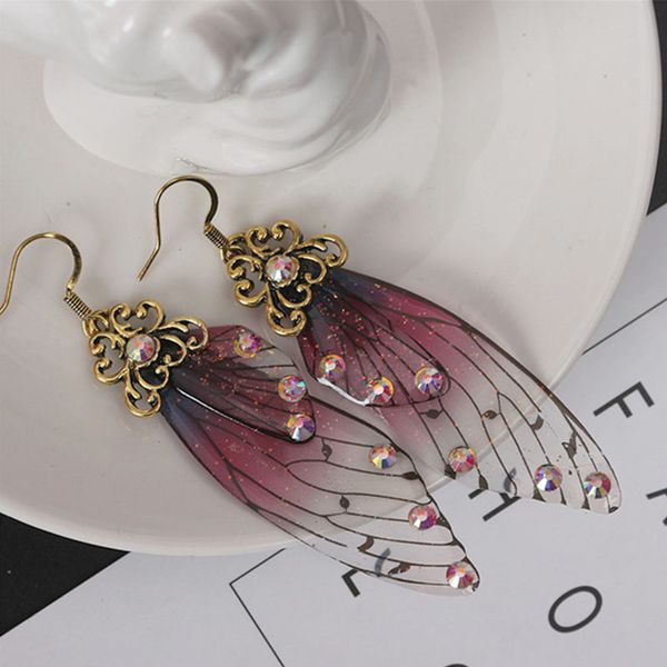 new retro purple butterfly wing shining crystal dangling earrings women girl bridal bride noiva wedding party dress jewelry, Silver
new retro purple butterfly wing shining crystal dangling earrings women girl bridal bride noiva wedding party dress jewelry, Silver
