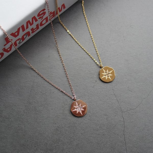 yun ruo pole star compass pendant necklace rose gold color fashion titanium steel woman jewelry gift never fade drop shipping, Silver
yun ruo pole star compass pendant necklace rose gold color fashion titanium steel woman jewelry gift never fade drop shipping, Silver