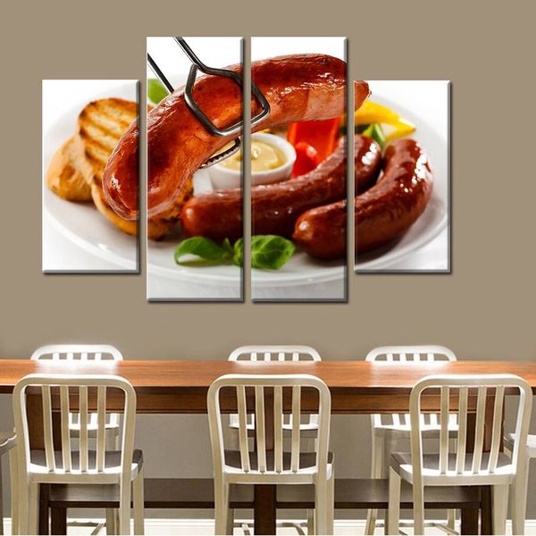 4pcs/set unframed french sausages delicious food hd print on canvas wall art picture for home and living room decor
4pcs/set unframed french sausages delicious food hd print on canvas wall art picture for home and living room decor