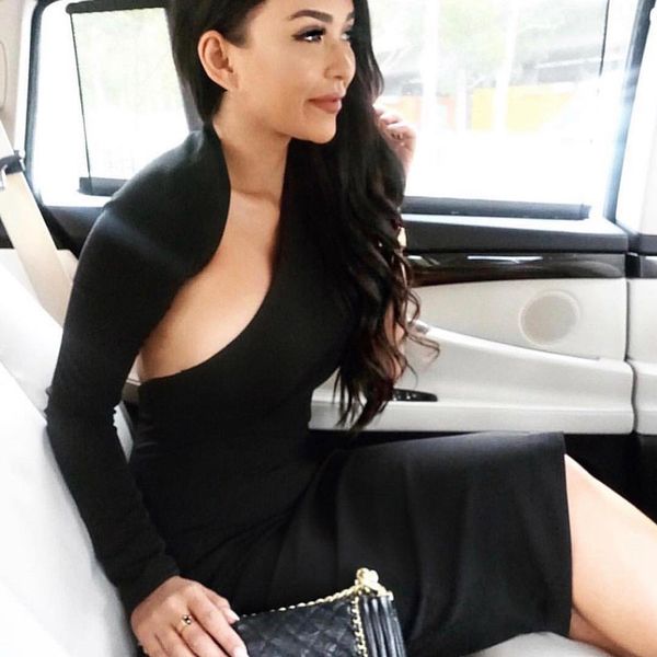 one shoulder knee length dress women black streetwear scoop back shoulder dresses female party club high waist casual dress, Black;gray
one shoulder knee length dress women black streetwear scoop back shoulder dresses female party club high waist casual dress, Black;gray