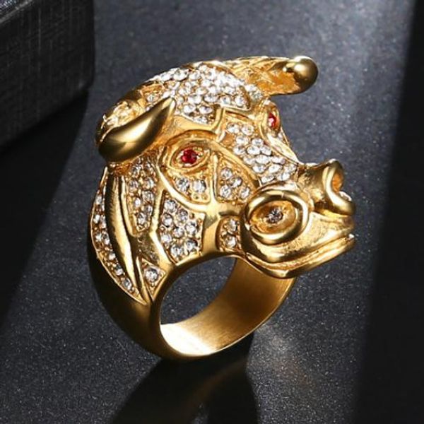 new personalized gold stainless steel mens black diamond ox head man guys rings hip hop punk rock rapper finger ring jewelry gifts for sale, Golden;silver
new personalized gold stainless steel mens black diamond ox head man guys rings hip hop punk rock rapper finger ring jewelry gifts for sale, Golden;silver