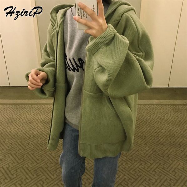 hzirip autumn winter women knitted hooded solid coat loose jacket thicken coat female casual overcoat warm outerwear 4 colors, Black;brown
hzirip autumn winter women knitted hooded solid coat loose jacket thicken coat female casual overcoat warm outerwear 4 colors, Black;brown