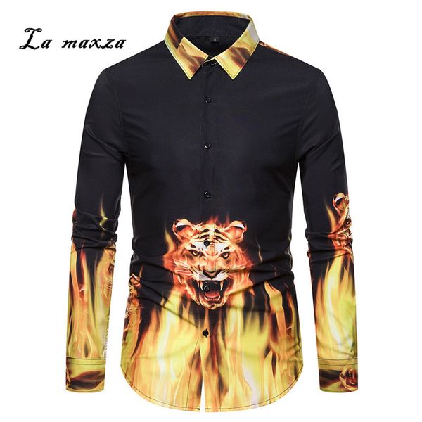 tiger print men autumn shirt causal cotton men fashion spring 2020 plus size shirt long sleeve, White;black
tiger print men autumn shirt causal cotton men fashion spring 2020 plus size shirt long sleeve, White;black