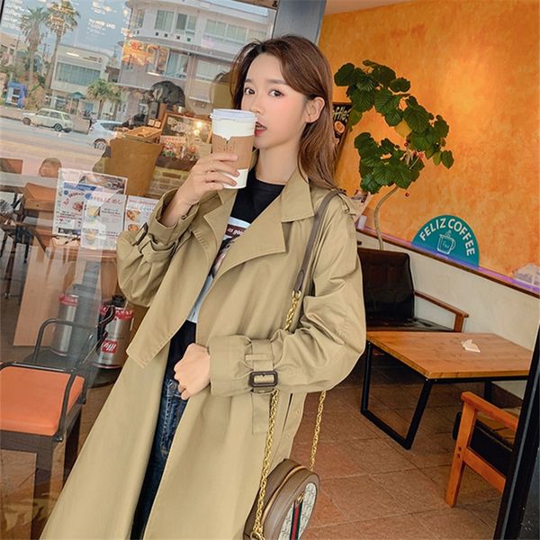 spring fashion plus size women solid long windbreaker coat with belt new loose korean casual trench coat ropa mujer, Tan;black
spring fashion plus size women solid long windbreaker coat with belt new loose korean casual trench coat ropa mujer, Tan;black