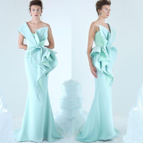 2019 Newest Mermaid Evening Dress One Shoulder Embroidery Ruffles Ruched Party Dress Glamorous Dubai Fashion Floor Length Prom Dress Cheap 
2019 Newest Mermaid Evening Dress One Shoulder Embroidery Ruffles Ruched Party Dress Glamorous Dubai Fashion Floor Length Prom Dress Cheap