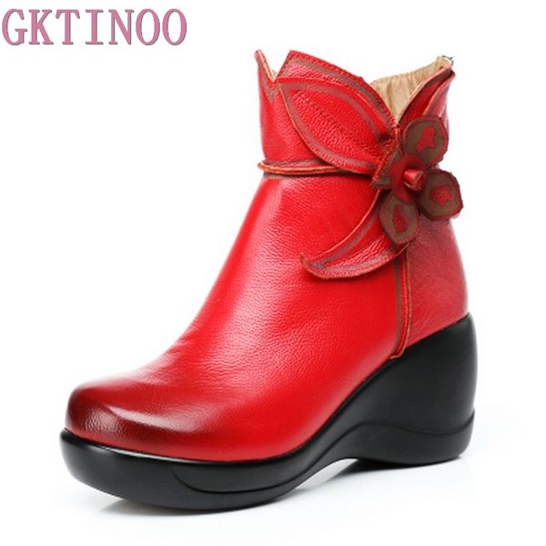 autumn and winter fashion genuine leather shoes women's boots casual women wedges handmade woman ankle boots, Black
autumn and winter fashion genuine leather shoes women's boots casual women wedges handmade woman ankle boots, Black