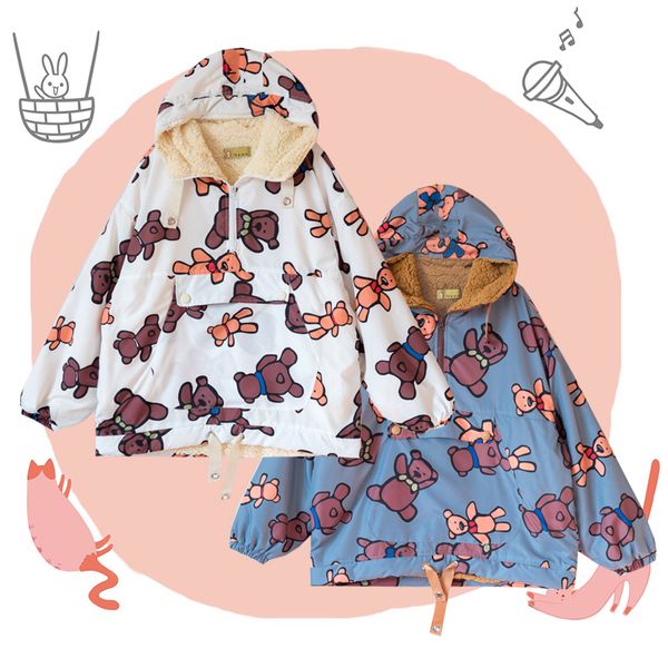 teddy bears printings winter women's cashmere hoodie parkas warm hooded big pockets long sleeve coat outwear, Black
teddy bears printings winter women's cashmere hoodie parkas warm hooded big pockets long sleeve coat outwear, Black