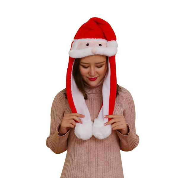 women lovely santa claus winter soft plush moving christmas cat warm comfortable airbag cap
women lovely santa claus winter soft plush moving christmas cat warm comfortable airbag cap