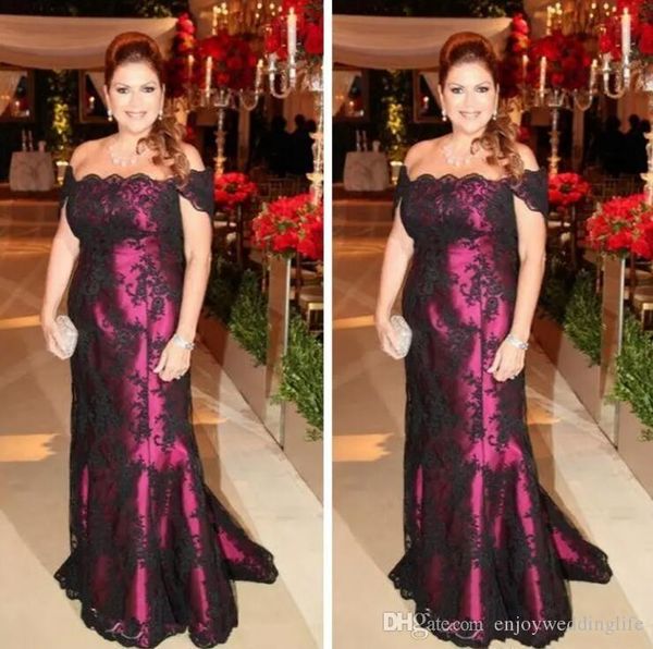 elegant off the shoulder black lace mother of the bride dresses mermaid long evening party gowns wedding guests dress plus size mother dress, Black;red
elegant off the shoulder black lace mother of the bride dresses mermaid long evening party gowns wedding guests dress plus size mother dress, Black;red