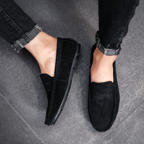 men shoes leather genuine casual shoes loafers breathable slip on driving flat man waterproof footwear large, Black
men shoes leather genuine casual shoes loafers breathable slip on driving flat man waterproof footwear large, Black