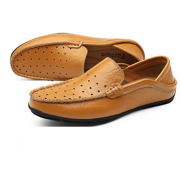 men's genuine leather super soft casual slip on loafers comfort breathable shoes slippers for male driving shoes size 38-48, Black 
men's genuine leather super soft casual slip on loafers comfort breathable shoes slippers for male driving shoes size 38-48, Black