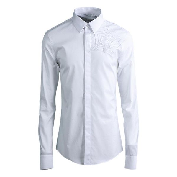 new embroidered men's shirt streetwear men dress shirts long sleeve ropa de hombre men clothes 2018, White;black
new embroidered men's shirt streetwear men dress shirts long sleeve ropa de hombre men clothes 2018, White;black