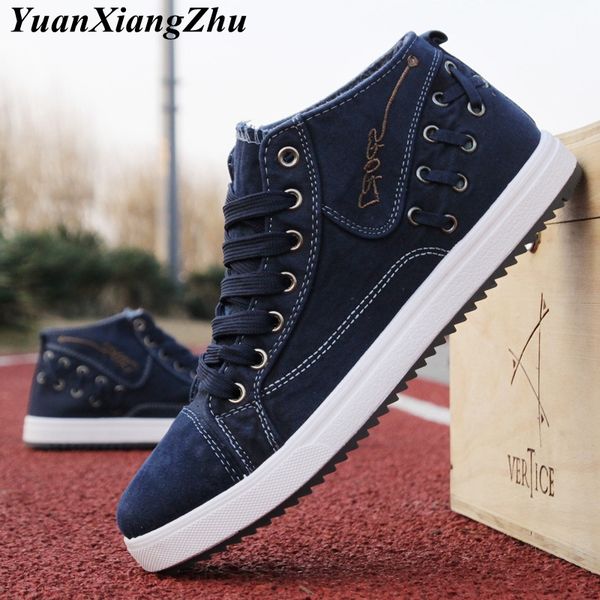 fashion denim men canvas shoes high help casual men shoes 2018 summer breathable plimsolls male footwear lace-up man flat, Black
fashion denim men canvas shoes high help casual men shoes 2018 summer breathable plimsolls male footwear lace-up man flat, Black
