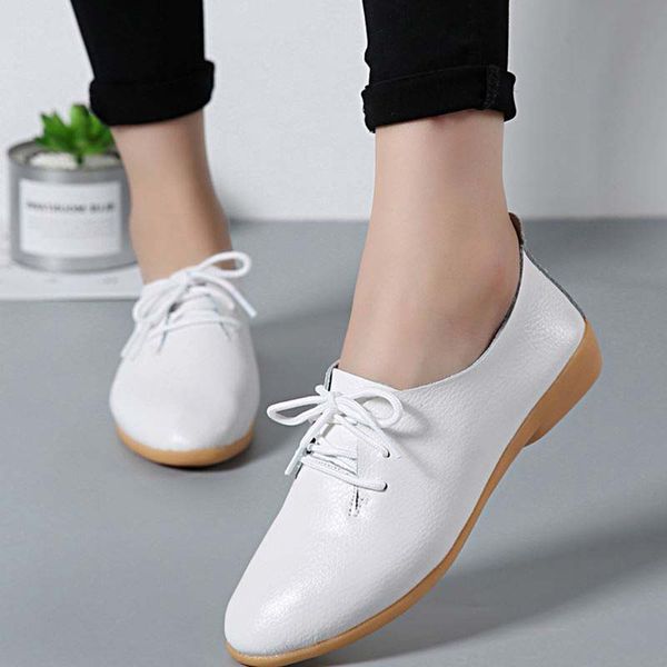 autumn sneaker women shoes 2019 lace-up solid flats shoes women sneakers pointed toe genuine leather casual woman loafers, Black
autumn sneaker women shoes 2019 lace-up solid flats shoes women sneakers pointed toe genuine leather casual woman loafers, Black