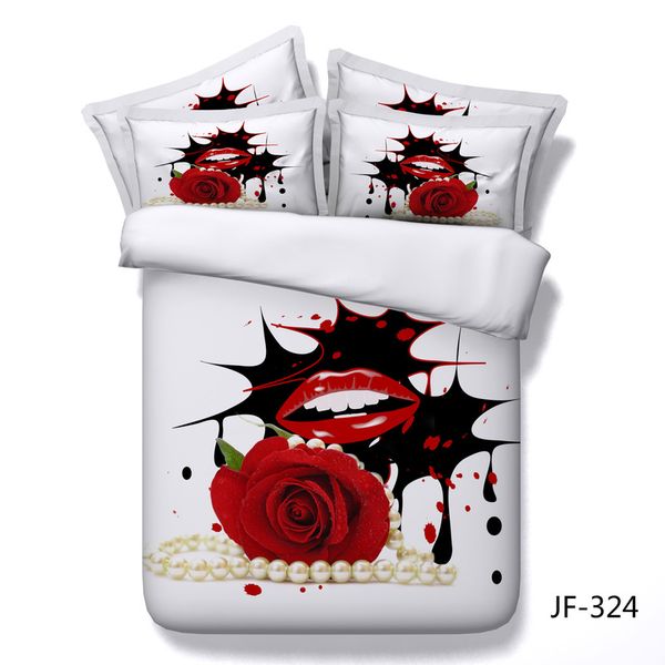 3d pearl red lips rose pattern bedding set quilt duvet cover+pillow case twin full queen king bed wedding textiles
3d pearl red lips rose pattern bedding set quilt duvet cover+pillow case twin full queen king bed wedding textiles