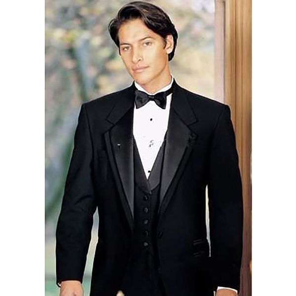2019 new design custom made two buttons black groom tuxedos notch lapel man suit groomsman mens wedding suits (jacket +pants+vest), White;black
2019 new design custom made two buttons black groom tuxedos notch lapel man suit groomsman mens wedding suits (jacket +pants+vest), White;black
