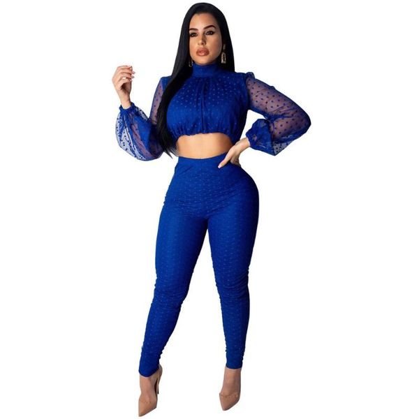 new sale dot mesh stitching women two-pieces outfits for club party autumn high neck long sleeve cropped and long pants sets, White
new sale dot mesh stitching women two-pieces outfits for club party autumn high neck long sleeve cropped and long pants sets, White