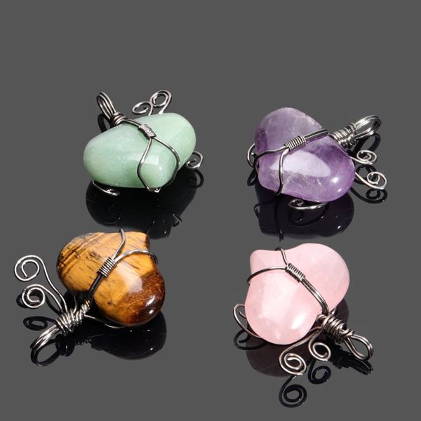 wholesale 10 pcs silver plated wire wrap love heart amethyst crystal pendant tiger eye stone jewelry
wholesale 10 pcs silver plated wire wrap love heart amethyst crystal pendant tiger eye stone jewelry